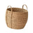 Crofta Woven Planter Basket Ornament Plant Container for Office Yard Indoor Outdoor 25cmx25cmx23cm