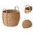 Crofta Woven Planter Basket Ornament Plant Container for Office Yard Indoor Outdoor 25cmx25cmx23cm