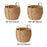 Crofta Woven Planter Basket Ornament Plant Container for Office Yard Indoor Outdoor 25cmx25cmx23cm