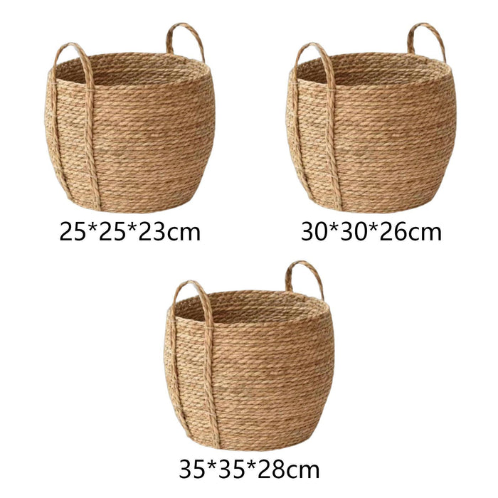 Crofta Woven Planter Basket Ornament Plant Container for Office Yard Indoor Outdoor 25cmx25cmx23cm