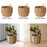 Crofta Woven Planter Basket Ornament Plant Container for Office Yard Indoor Outdoor 25cmx25cmx23cm