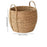 Crofta Woven Planter Basket Ornament Plant Container for Office Yard Indoor Outdoor 30cmx30cmx26cm