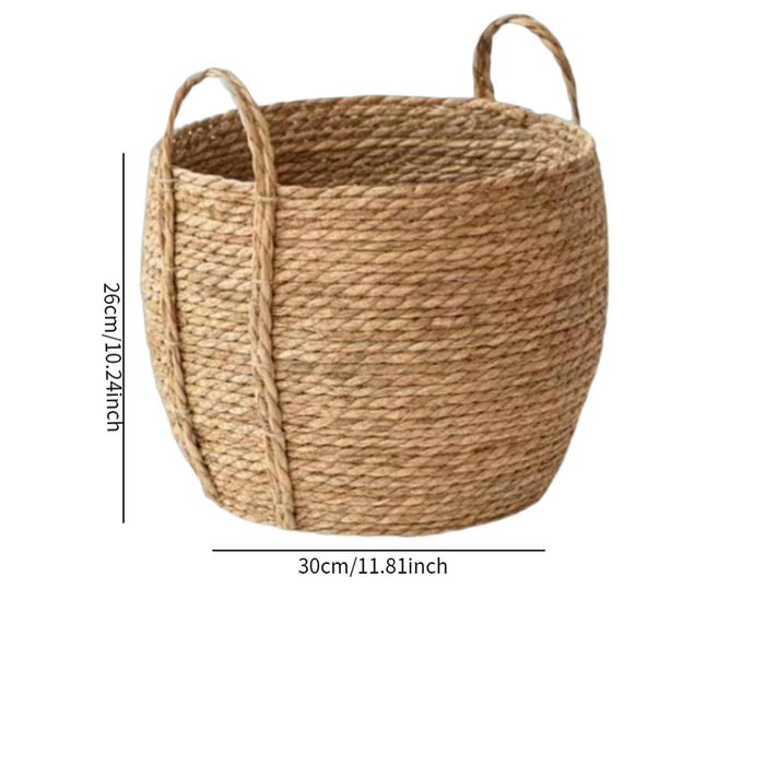 Crofta Woven Planter Basket Ornament Plant Container for Office Yard Indoor Outdoor 30cmx30cmx26cm