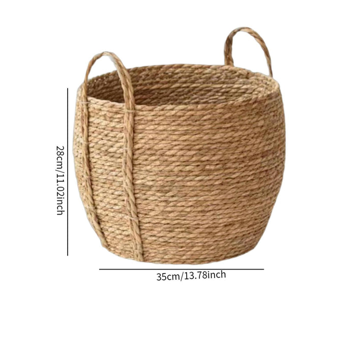 Crofta Woven Planter Basket Ornament Plant Container for Office Yard Indoor Outdoor 35cmx35cmx28cm