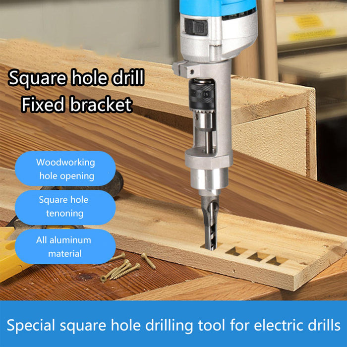 Crofta Square Hole Drill Bit Adapter Sturdy Practical Hand Electric Drill Accessory