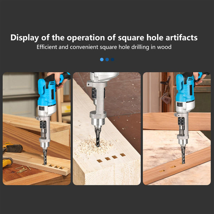 Crofta Square Hole Drill Bit Adapter Sturdy Practical Hand Electric Drill Accessory