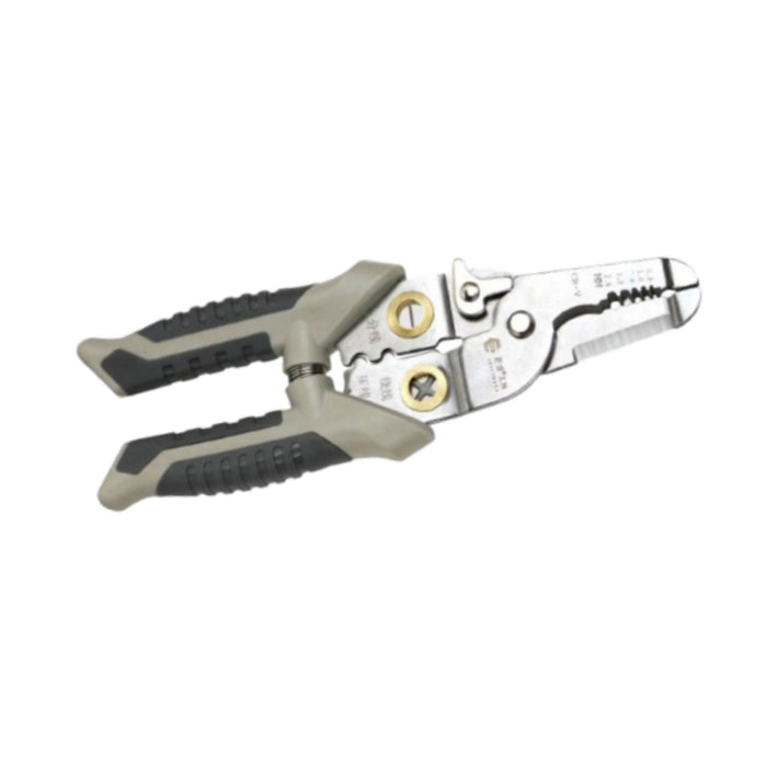 Crofta Wire Stripper Ergonomic Wire Crimping Tool for Wire Cutting Crimping Pulling Silver