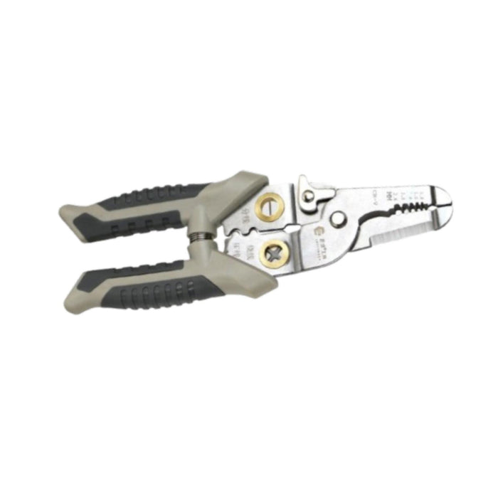 Crofta Wire Stripper Ergonomic Wire Crimping Tool for Wire Cutting Crimping Pulling Silver