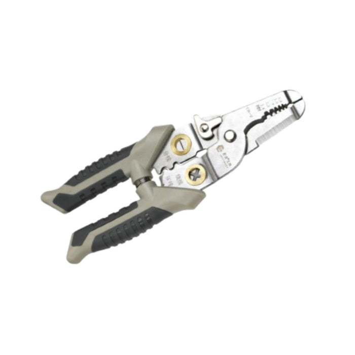 Crofta Wire Stripper Ergonomic Wire Crimping Tool for Wire Cutting Crimping Pulling Silver