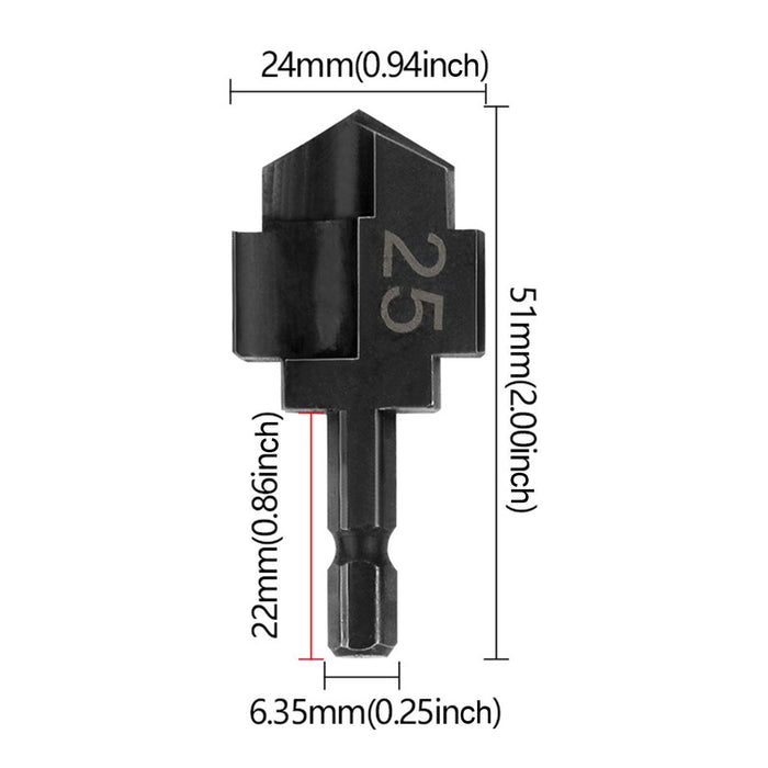 Crofta Ppr Lifting Stepped Drill Bit Reamer Drill  51 mm x 24 mm