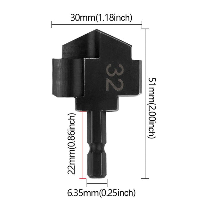 Crofta Ppr Lifting Stepped Drill Bit Reamer Drill  51 mm x 30 mm