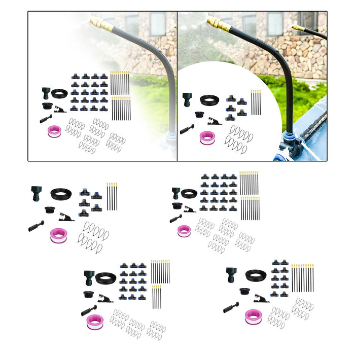 Crofta Misting System Self Watering System Greenhouse Farm Automatic Irrigation Kit 5m PE Hose