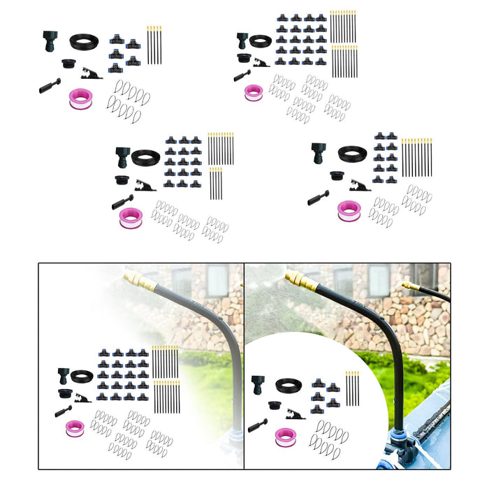 Crofta Misting System Self Watering System Greenhouse Farm Automatic Irrigation Kit 5m PE Hose