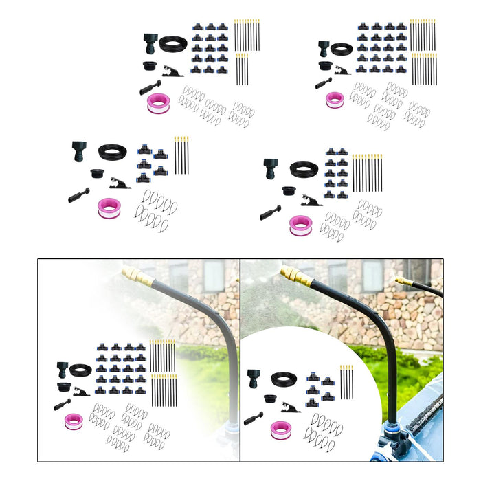 Crofta Misting System Self Watering System Greenhouse Farm Automatic Irrigation Kit 5m PE Hose