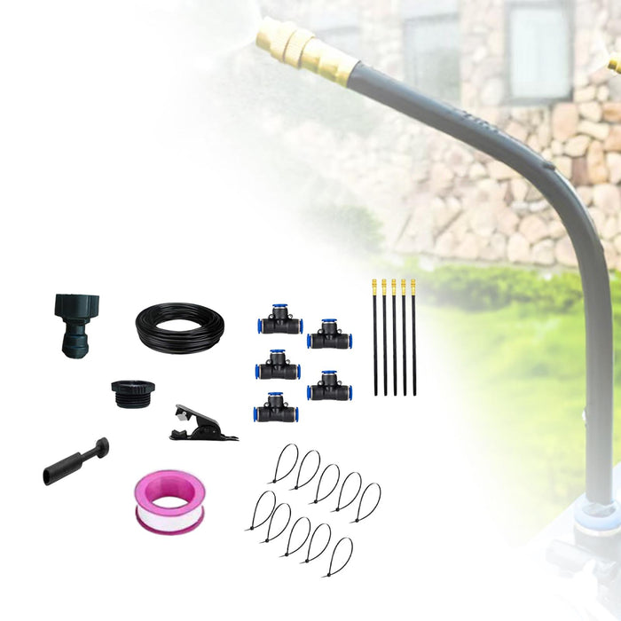 Crofta Misting System Self Watering System Greenhouse Farm Automatic Irrigation Kit 5m PE Hose