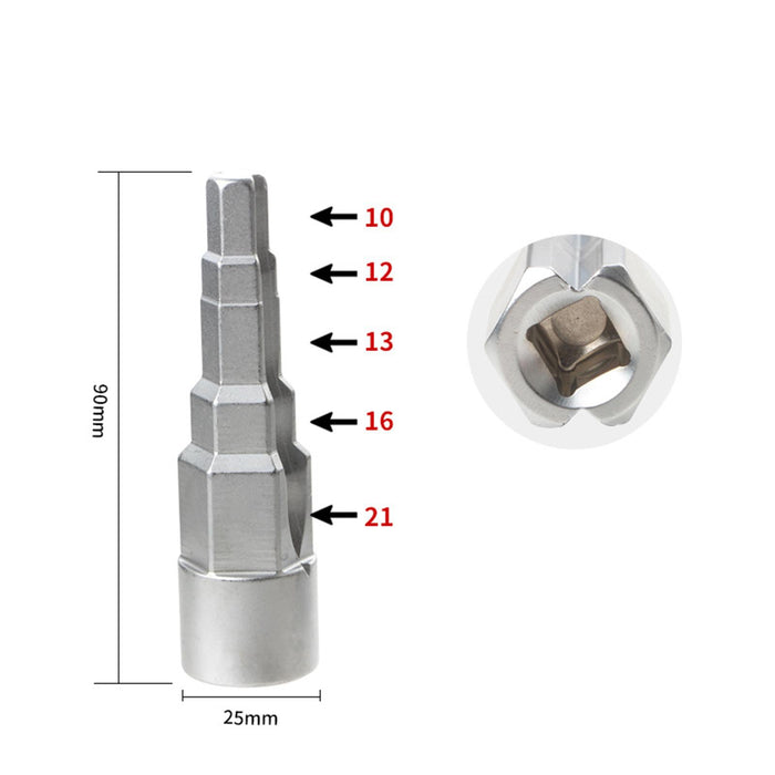 Crofta Wrench Square Drive Adapter Connection Steel Wrench Pagoda Head Valves Joint 1 2 Inner Square