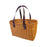 Crofta Woven Shopping Basket Handmade Basket with Handle for Travel Outdoor Camping