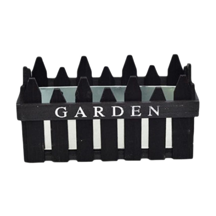 Crofta Flower Pot Holder Planter Stand Decorative Window Box for Porch Office Fence Black