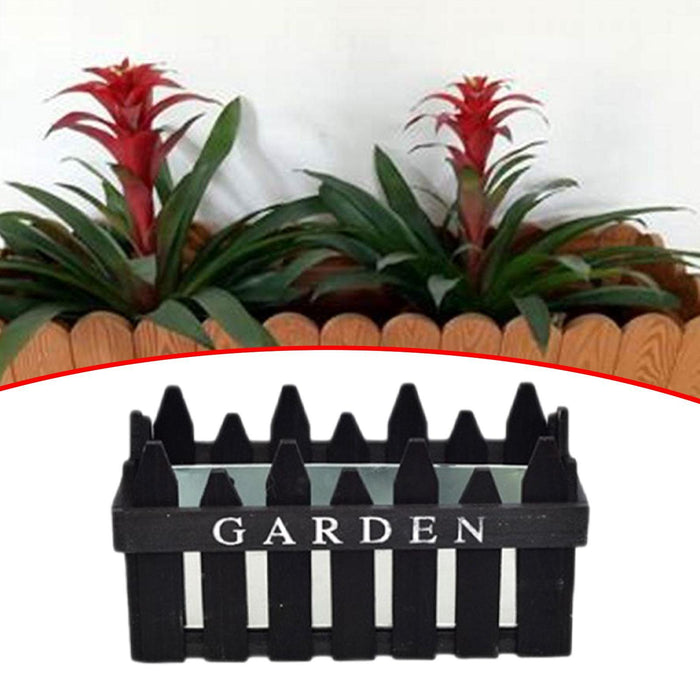 Crofta Flower Pot Holder Planter Stand Decorative Window Box for Porch Office Fence Black