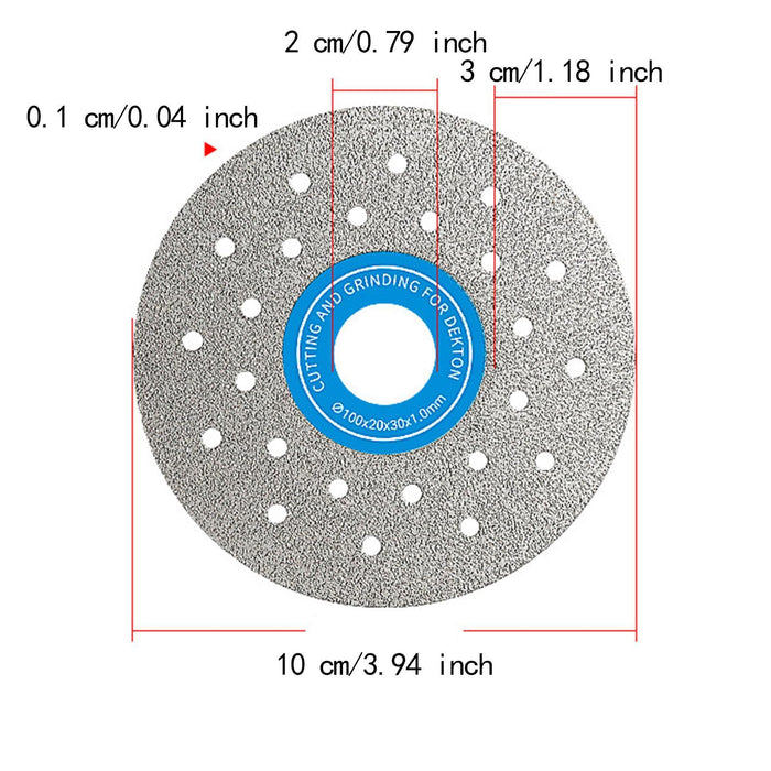 Crofta Angle Grinder Diamond Cutting Wheel Emery Cut Off Disc for Marble Slate Tile