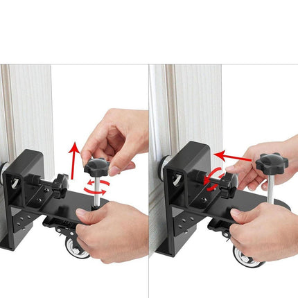 Crofta 2 Pieces Heavy Duty Door Board Dollies for 1-3/8" to 2-1/4" Thickness Sturdy