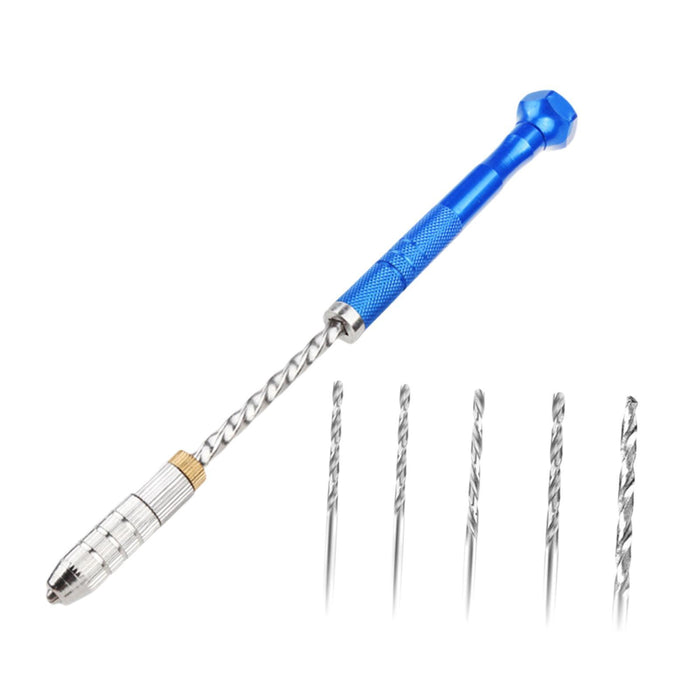 Crofta Pin Vise Hand Drill Manual Micro Twist Bit for Crafts Miniature Beads Wood