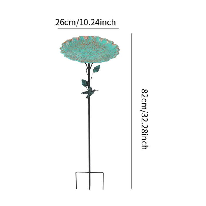 Crofta Birdfeeder with Metal Stake Bird Bath for Yard Outdoor Garden Lawn