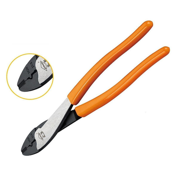 Crofta Wire Crimper Electricians Pliers Comfortable Grip Wire Crimping Cutting Tool Orange