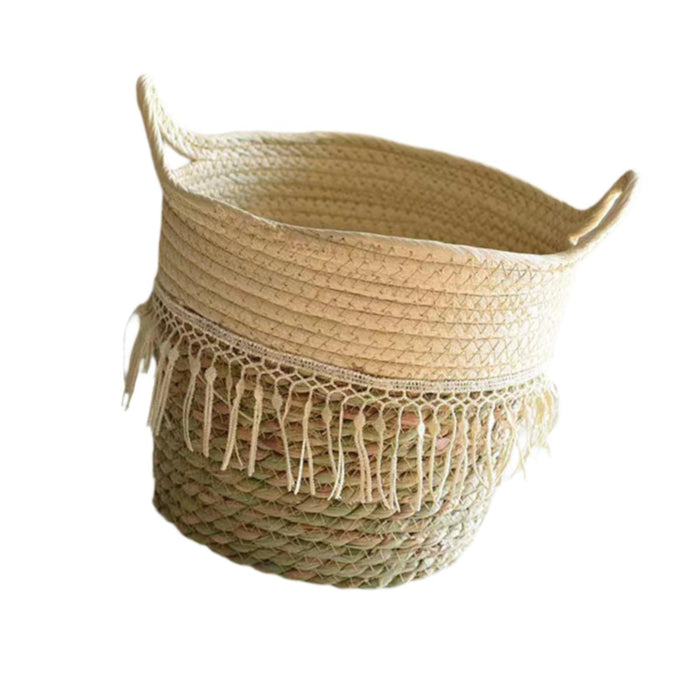 Crofta Storage Basket Flowerpot Woven Plant Basket for Living Room Farmhouse Office 20cmx20cm