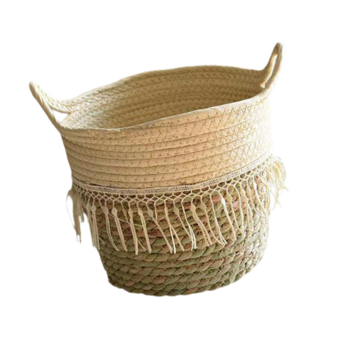 Crofta Storage Basket Flowerpot Woven Plant Basket for Living Room Farmhouse Office 20cmx20cm