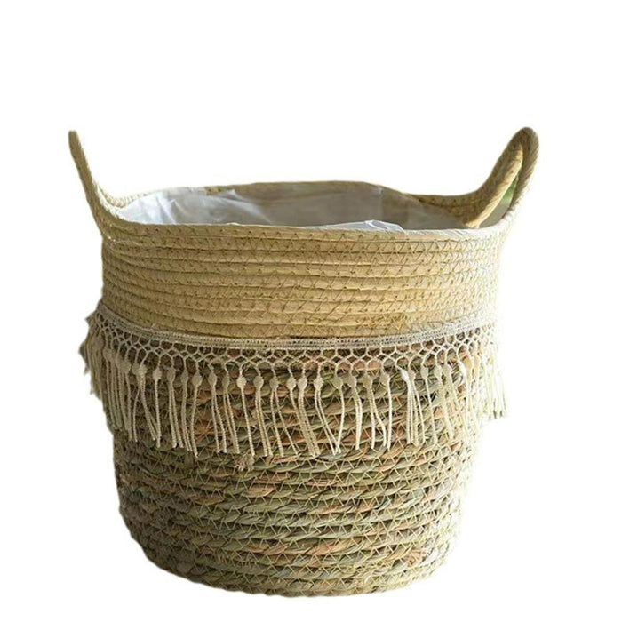 Crofta Storage Basket Flowerpot Woven Plant Basket for Living Room Farmhouse Office 20cmx20cm