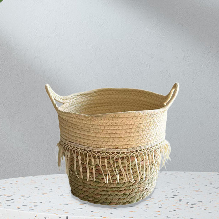 Crofta Storage Basket Flowerpot Woven Plant Basket for Living Room Farmhouse Office 20cmx20cm