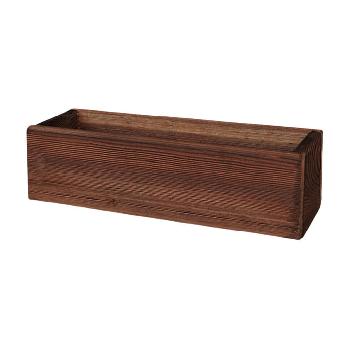 Crofta Rectangle Versatile Wooden Planter Box for Yard Indoor, Outdoor Plants Shelf 40cmx14cmx8cm