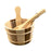 Crofta Wood Sauna Bucket and Ladle Portable Large Capacity for Bathroom Hotel Sauna