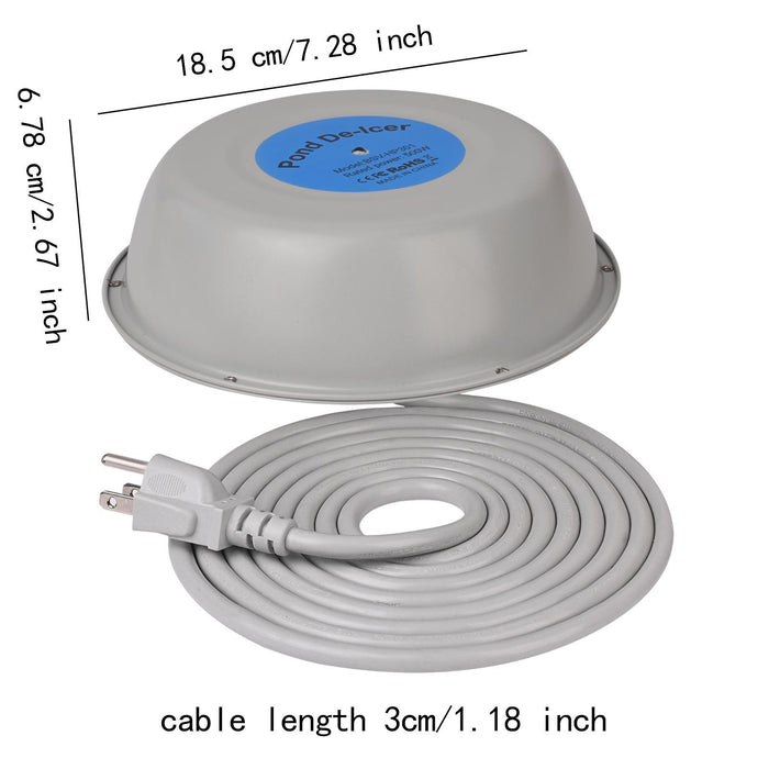 Crofta Winter Outdoor Pond Heater Thermostatically Controlled Pond Deicer for Patio 500 W
