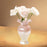 Crofta Glass Flower Vase Desk Living Room Decorative Vase Hydroponic Vase for Plant Pink Light Yellow