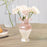 Crofta Glass Flower Vase Desk Living Room Decorative Vase Hydroponic Vase for Plant Pink Light Yellow