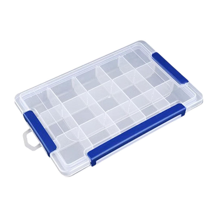 Crofta Clear Organizer Box Multipurpose Portable Container for Art DIY Screws Beads 15 Grid Large