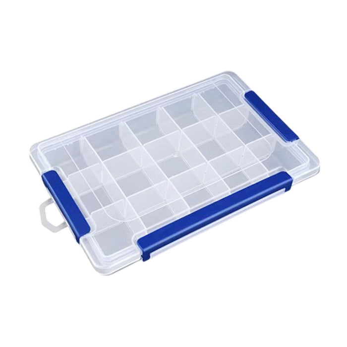 Crofta Clear Organizer Box Multipurpose Portable Container for Art DIY Screws Beads 15 Grid Large