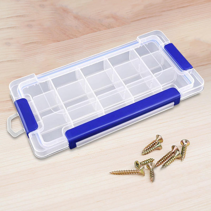 Crofta Clear Organizer Box Multipurpose Portable Container for Art DIY Screws Beads 15 Grid Small