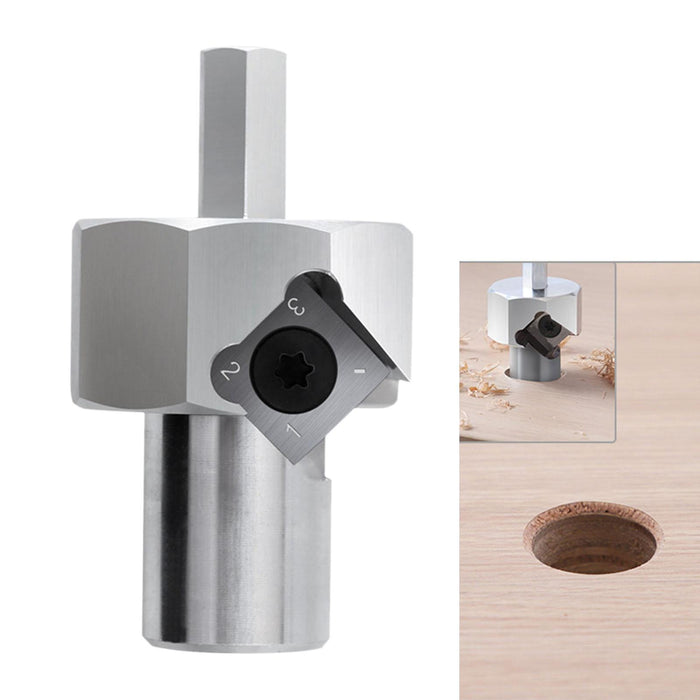 Crofta 20mm Bench Dog Hole Chamfer Reamer Lightweight Easily Install Aluminum Alloy without Bit