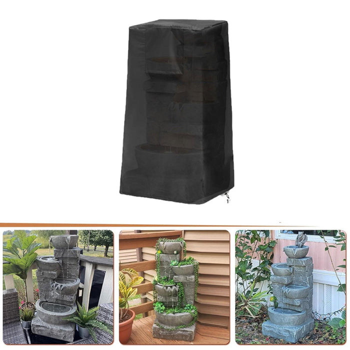 Crofta Garden Fountain Cover Dustproof Oxford Cloth for Courtyard Outdoor Furniture