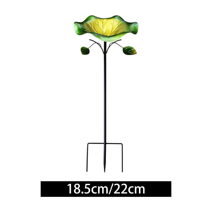 Crofta Metal Bird Bath Bird Lovers Present Bird Feeder for Courtyard Outdoors Patio 18.5cmx86cm