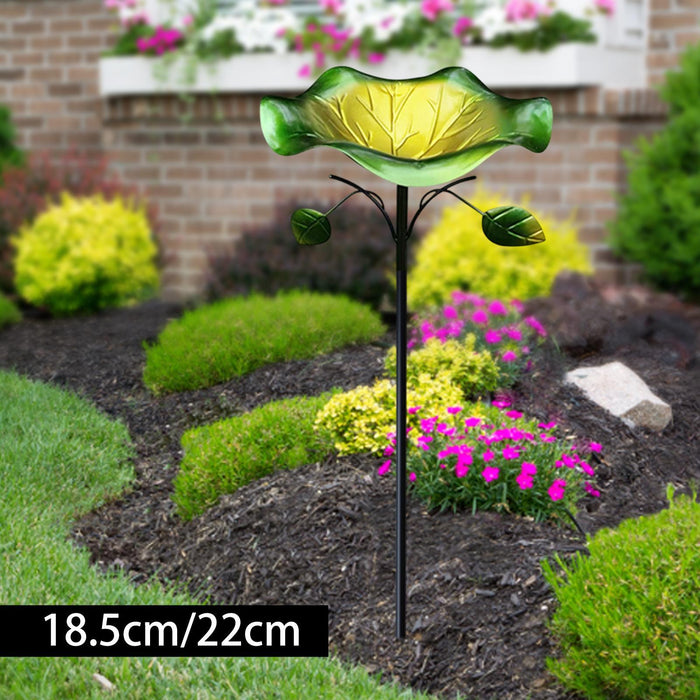 Crofta Metal Bird Bath Bird Lovers Present Bird Feeder for Courtyard Outdoors Patio 18.5cmx86cm