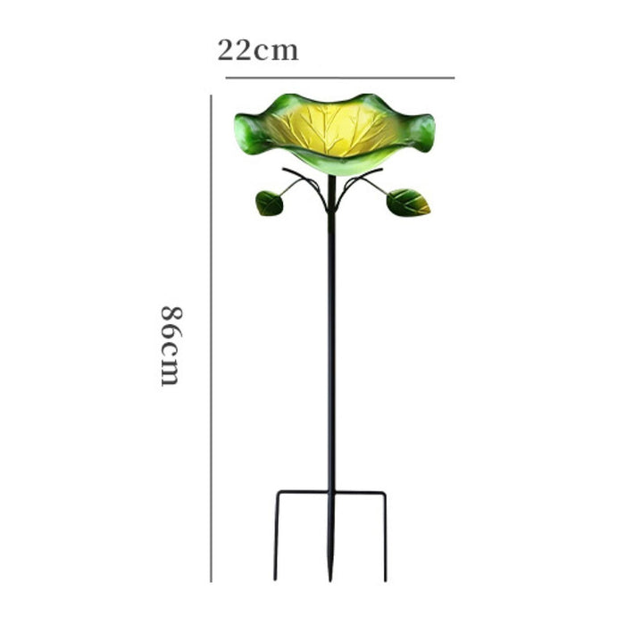 Crofta Metal Bird Bath Bird Lovers Present Bird Feeder for Courtyard Outdoors Patio 22cmx86cm