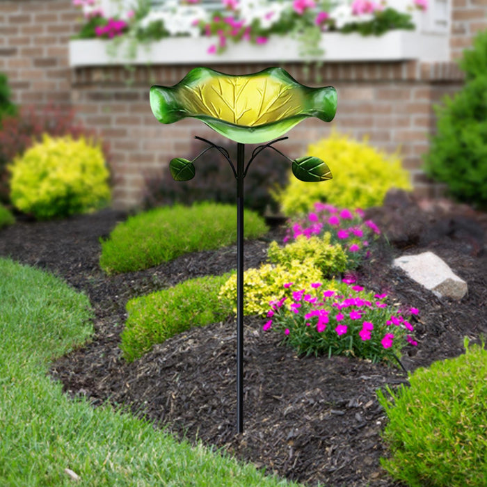 Crofta Metal Bird Bath Bird Lovers Present Bird Feeder for Courtyard Outdoors Patio 22cmx86cm