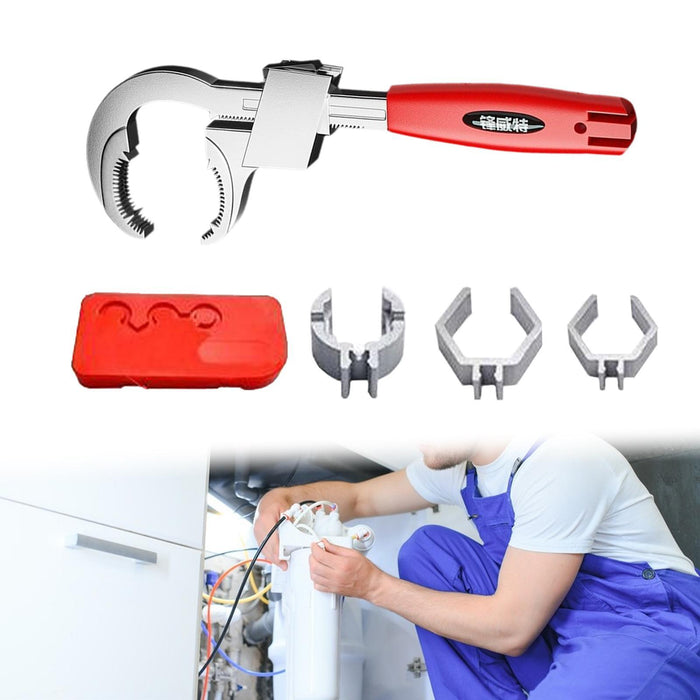 Crofta Multifunctional Bathroom Wrench Tool for Auto Mechanic 3.15 inch Max Opening