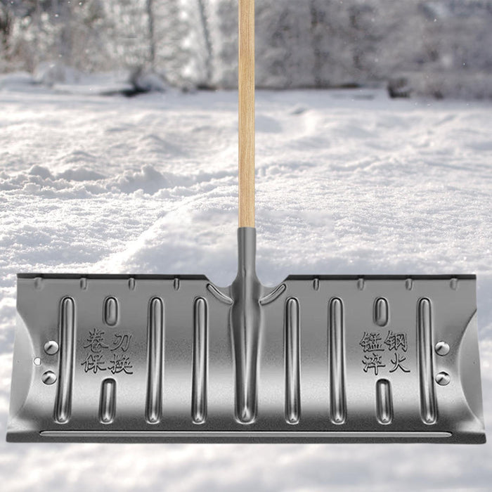 Crofta Manganese Steel Outdoor Snow Shovel Head Heavy Duty Multipurpose Replacement Without Wheel