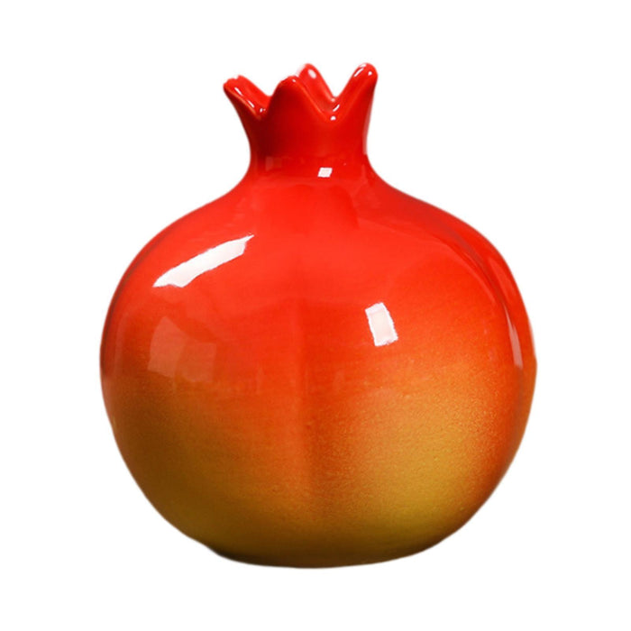 Crofta Fruit Shaped Ceramic Flower Vase Office Fireplace Organizer Propagation Vase Pomegranate