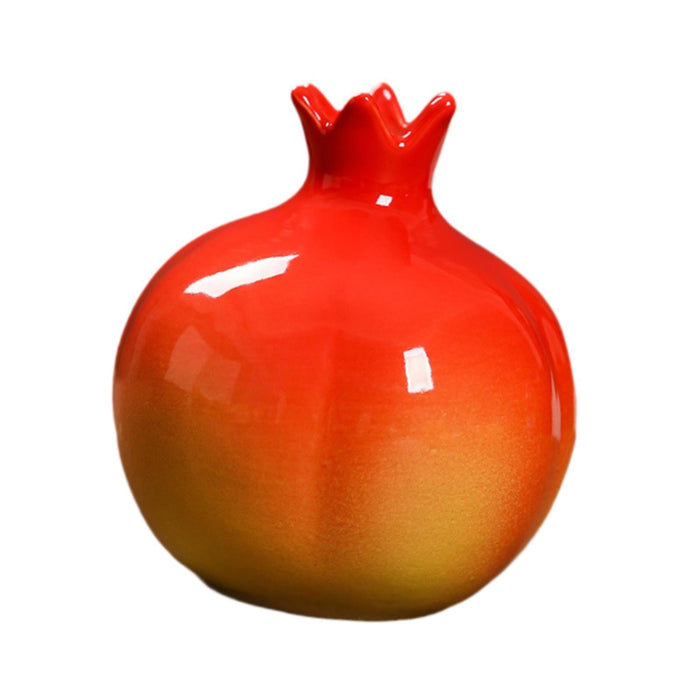 Crofta Fruit Shaped Ceramic Flower Vase Office Fireplace Organizer Propagation Vase Pomegranate